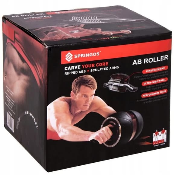 Ролик-колесо для пресса AB Wheel Springos FA5010 зеленый, с поворотным механизмом