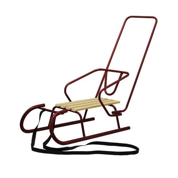 Зимние санки "Снежок" Snower 4820211100476BORDO металл, дерево