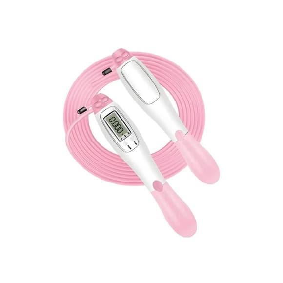 Швидкісна скакалка з лічильником EasyFit EF-1916-WP білий-рожевий