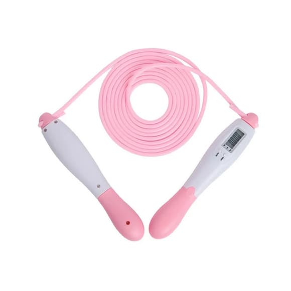Швидкісна скакалка з лічильником EasyFit EF-1916-WP білий-рожевий