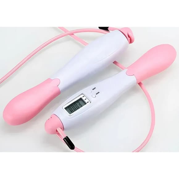 Швидкісна скакалка з лічильником EasyFit EF-1916-WP білий-рожевий