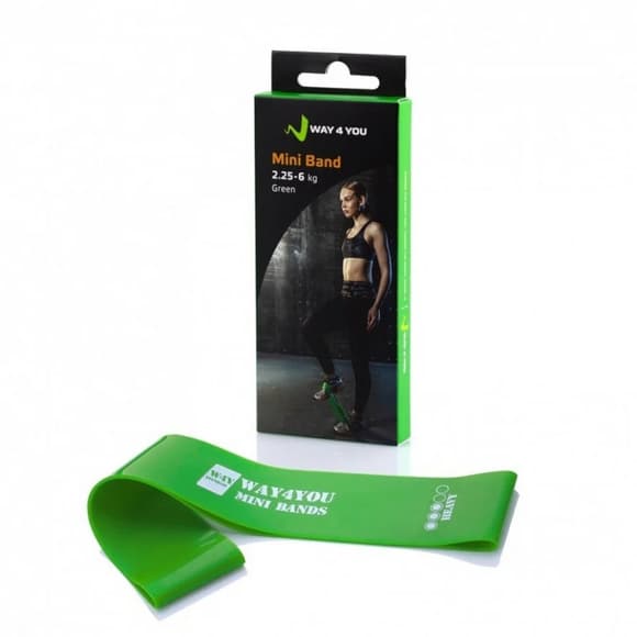  Еспандер для ніг Mini Bands Way4you w40013 зелений, 2,25-6 кг