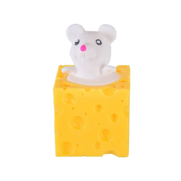 Детская игрушка сквиш Pop Up "Мышка в сыре" SQ-23(White) белый