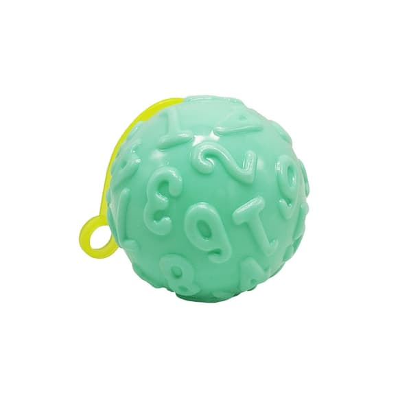 Мяч детский MS 4286(Turquoise) 7,5 см, текстурный, пищалка, мерцает