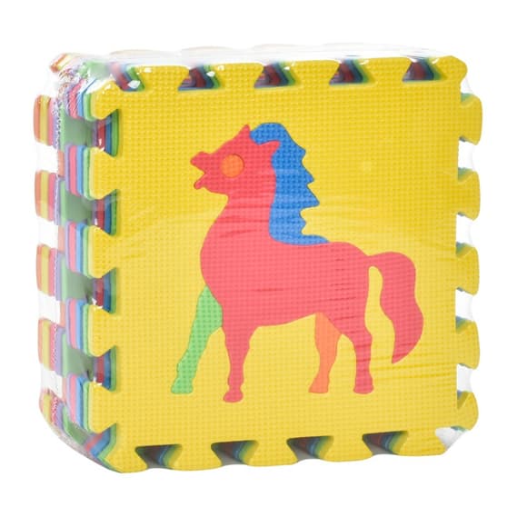 Дитячий килимок Мозаїка "Тварини" M 0376-1, 10 деталей, EVA, 30х30 см