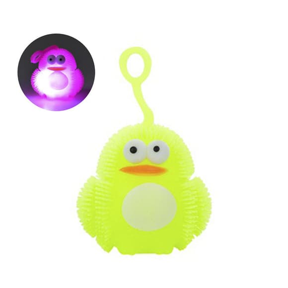 Игрушка-антистресс ежик "Пингвин" MS 3575(Yellow) мигает, 7 см