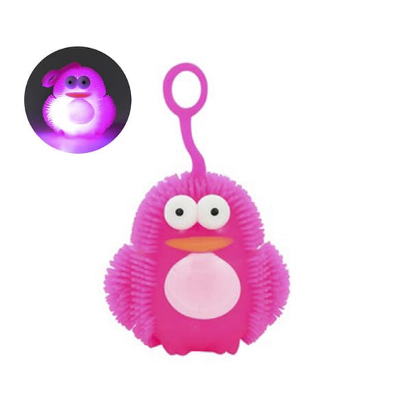 Игрушка-антистресс ежик "Пингвин" MS 3575(Pink) мигает, 7 см