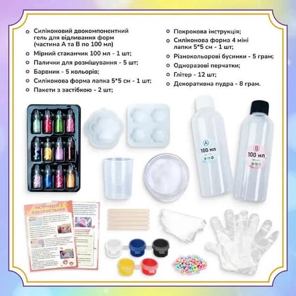 Набор для изготовления сквишей антистрессов "Таба лапки" SL-001