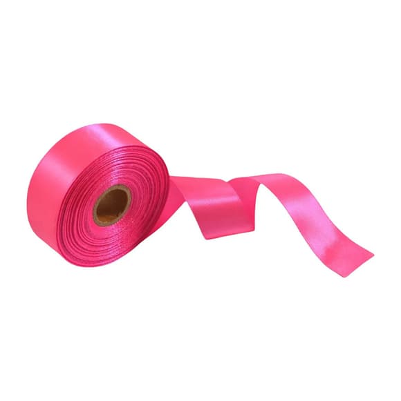 Атласна стрічка для рукоділля АБ-338, 2,5 см x 23 м, Малиновий