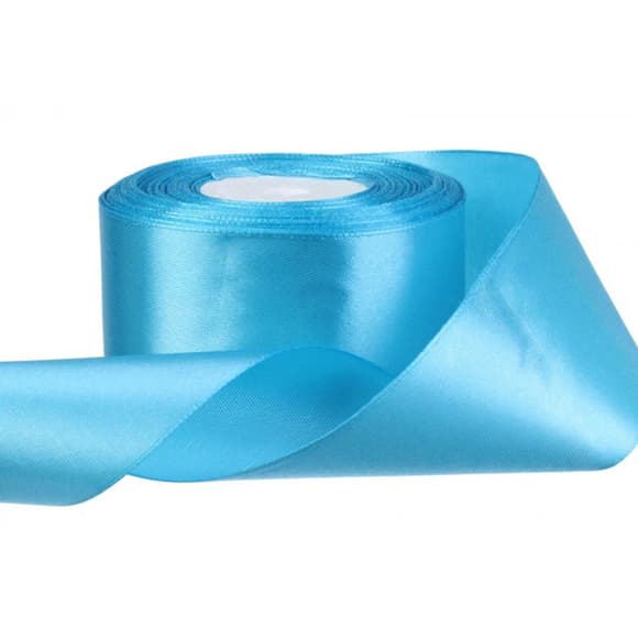 Атласная лента для рукоделия АБ-114, 0,6 см x 23 м, Голубой