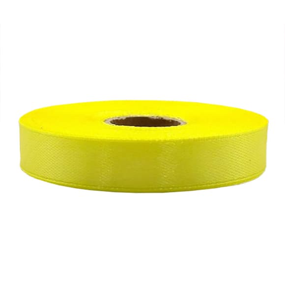 Атласная лента для рукоделия АБ-642, 1,2см x 23 м, Светло-желтый