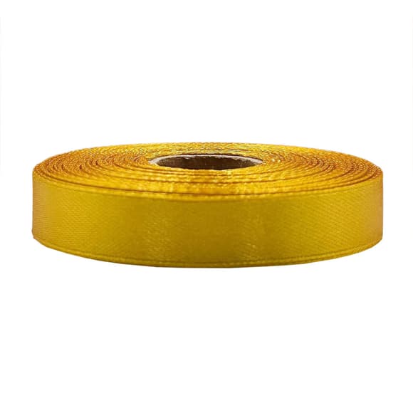 Атласная лента для рукоделия АБ-607, 1,2 см x 23 м, Золотой