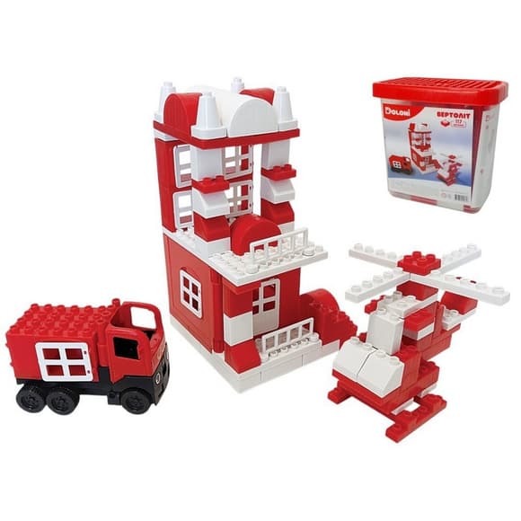 Конструктор "Вертоліт" 013888/08 в пластиковому боксі, 117 деталей