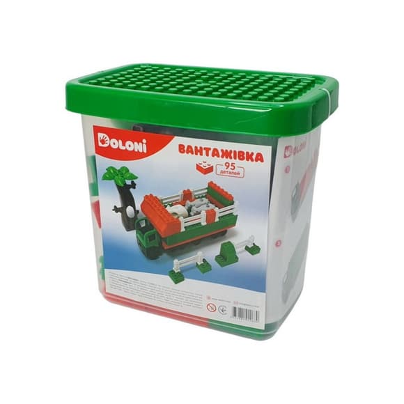 Конструктор "Грузовик" 013888/10 в пластиковом боксе, 95 деталей