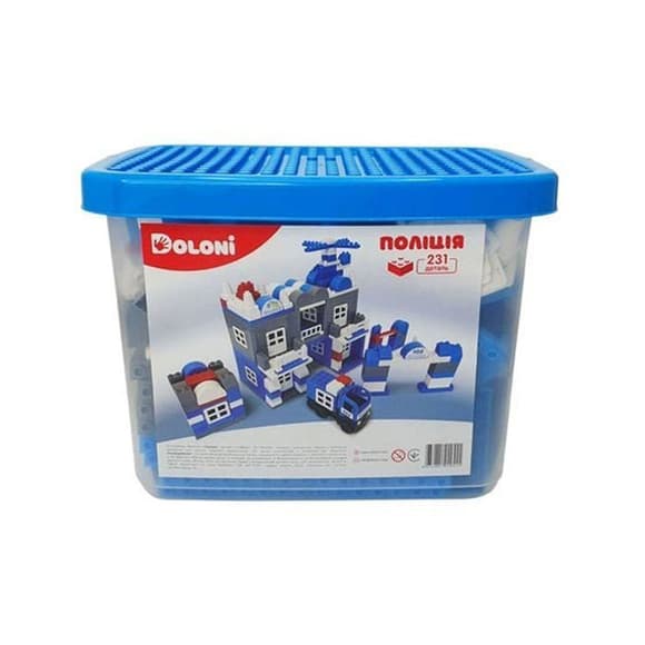 Конструктор "Поліція" 013888/02 в пластиковому боксі, 231 деталь