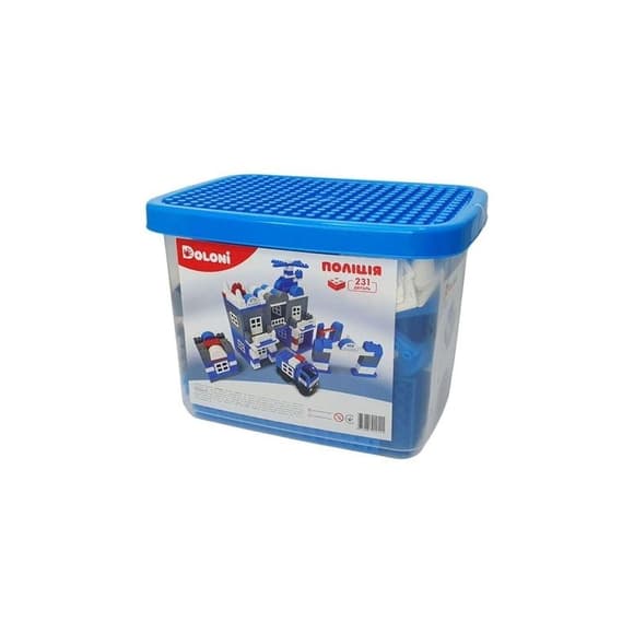 Конструктор "Поліція" 013888/02 в пластиковому боксі, 231 деталь