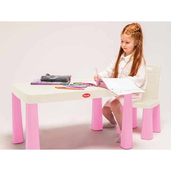 Детский стол с накладкой для игры в аэрохоккей 04580/12 розовый
