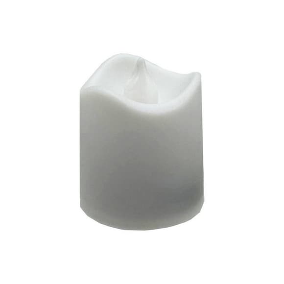 Декоративна свічка LED з полум'ям 12-67C(White) 4 см, білий