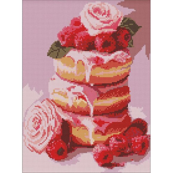 Алмазна мозаїка "Рожеві панкейки" ©art_selena_ua AMO20179, 30х40 см