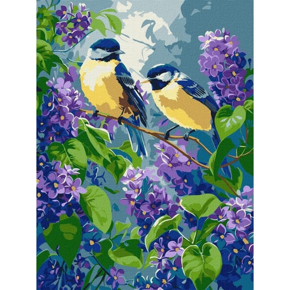 Картина за номерами "Весняний дует" ©art_selena_ua KHO6654, 30х40 см