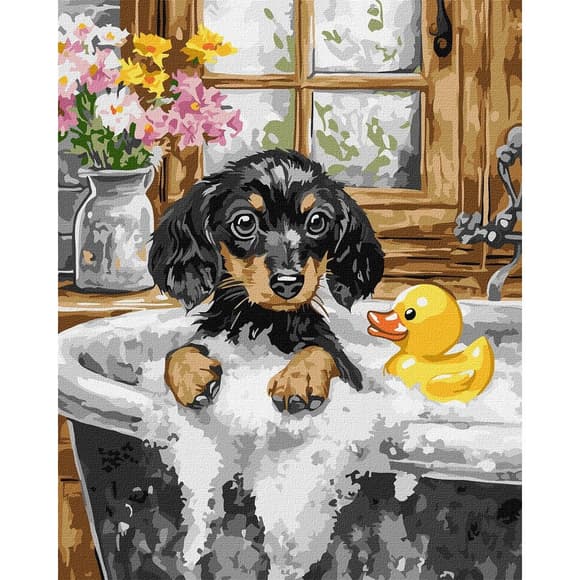 Картина по номерам "День купания" ©art_selena_ua KHO6815, 40x50 см