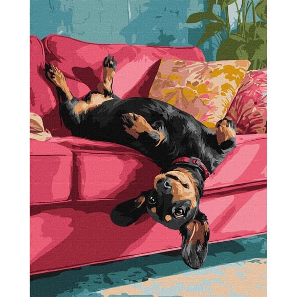 Картина по номерам "Диванная радость" ©art_selena_ua KHO6853, 40х50 см