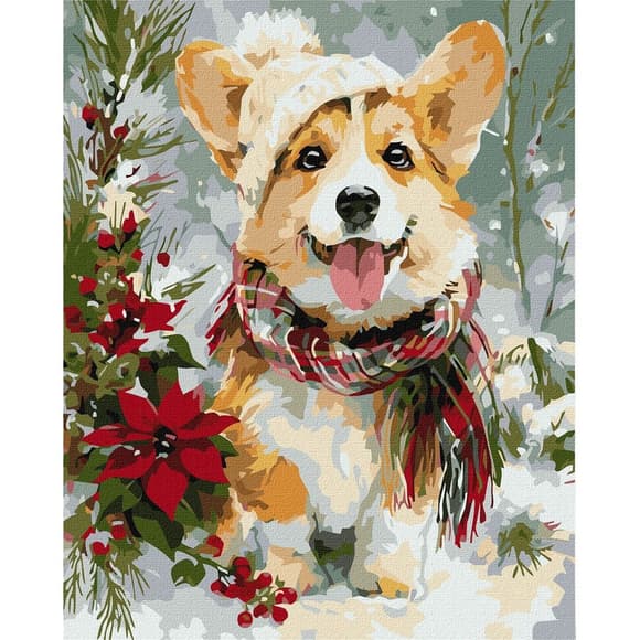 Картина по номерам "Счастливая собачка" ©art_selena_ua KHO6855, 40х50 см