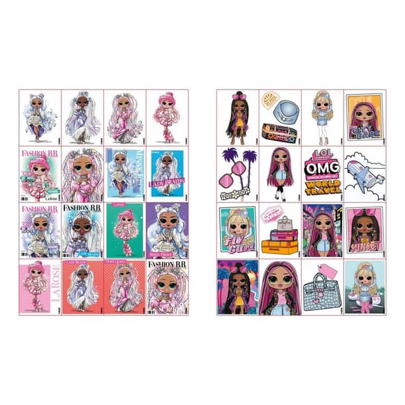 Раскраска со стикерами "OMG" LCB31, 16 страниц, формат A4