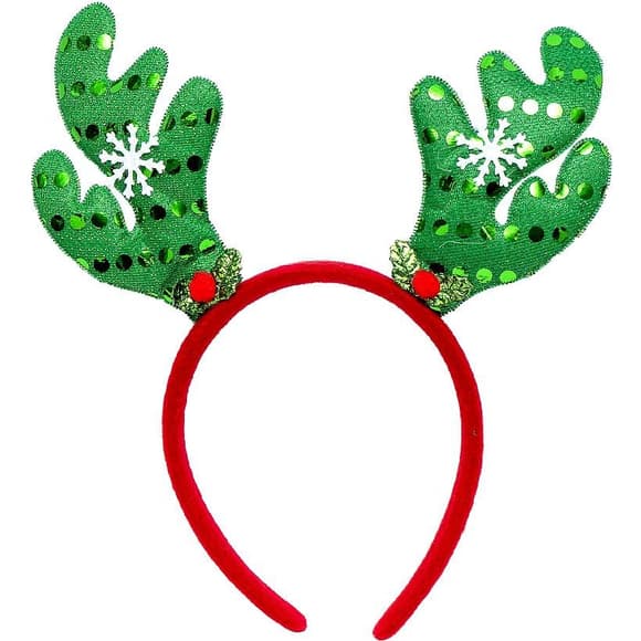 Обідок новорічний "Оленячі роги" 2502(Green) зелений