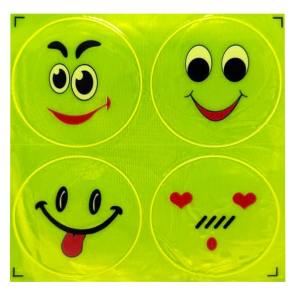 Наклейка светоотражающая "Смайл" 133SP-10, 4 штуки 