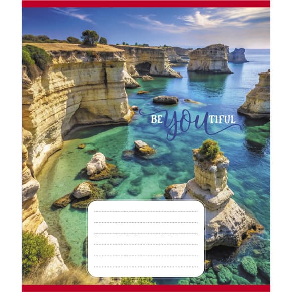 Тетрадь ученическая "Красота природы" 012-500301K-4 в клетку, 12 листов (959050)