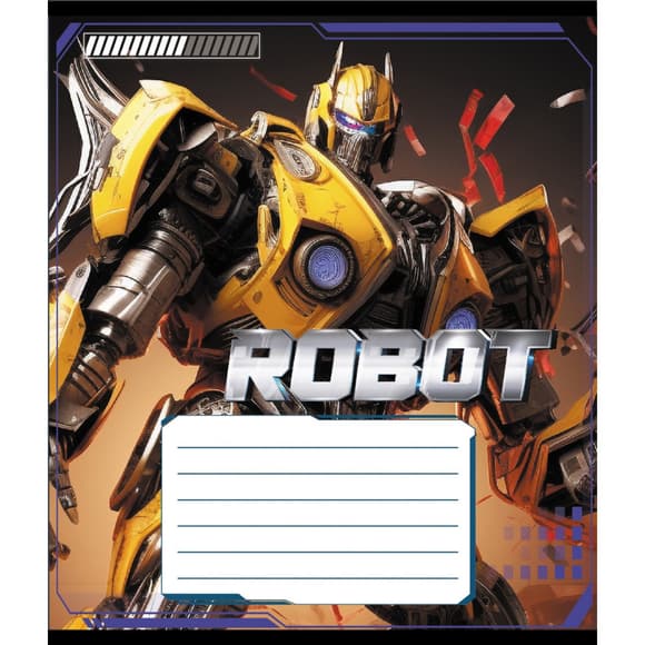 Тетрадь ученическая "Робот" 012-590508K-2 в клетку, 12 листов (959050)
