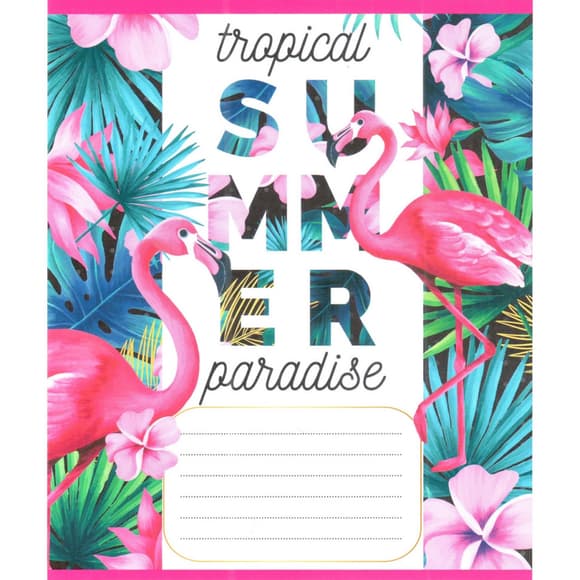 Зошит учнівський "Рожевий фламінго" 012-500059K-3 в клітинку, 12 аркушів (959050)