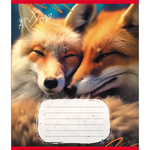 Тетрадь ученическая "Животные" 012-500394K-3 в клетку, 12 листов (959050)