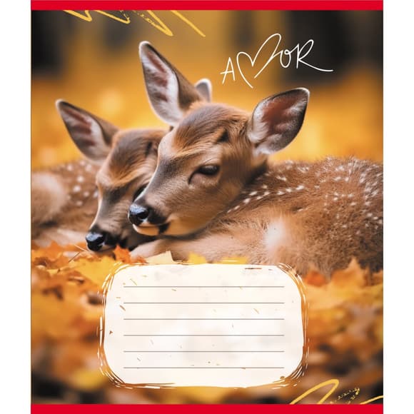 Зошит учнівський "Тварини" 012-500394K-4 в клітинку, 12 аркушів (959050)