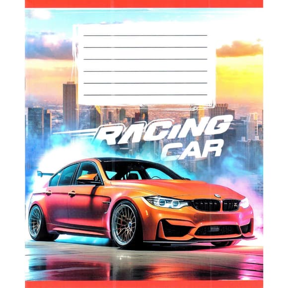 Зошит учнівський "Авто в диму" 036-580051L-2 у лінію, 36 аркушів (959057)