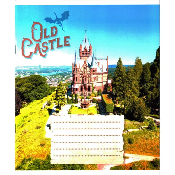 Зошит загальний "Старі замки" 048-600179L-3 у лінію, 48 аркушів (959060)