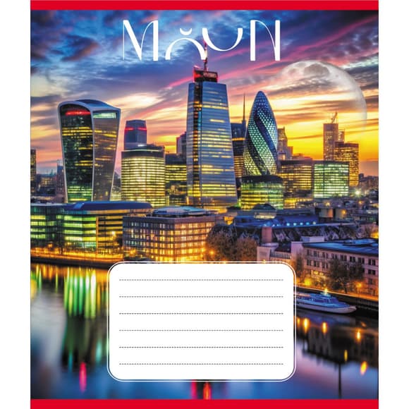 Зошит загальний "Місяць" 060-610055K-3 в клітинку, 60 аркушів (959061)