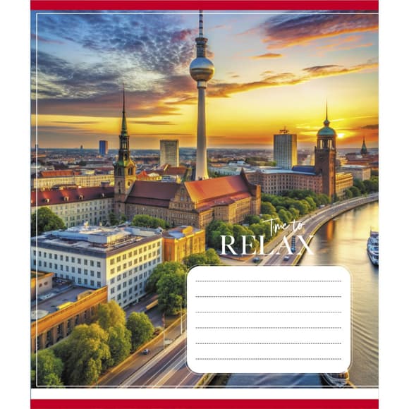 Тетрадь общая "Города в огнях" 096-630107K-3 в клеточку, 96 листов (959063)