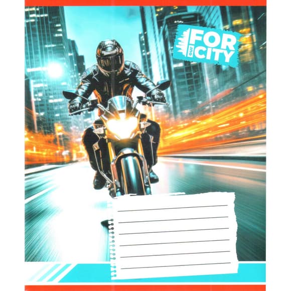 Зошит учнівський "Нічним містом" 018-530032K-1 в клітинку, 18 аркушів (959053)