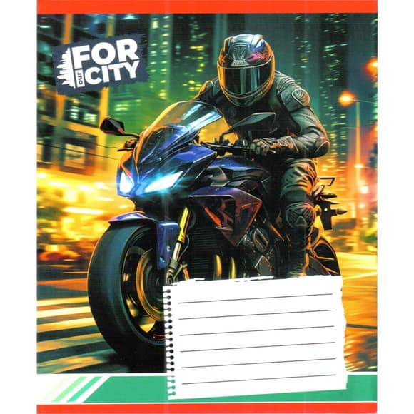 Зошит учнівський "Нічним містом" 018-530032K-3 в клітинку, 18 аркушів (959053)