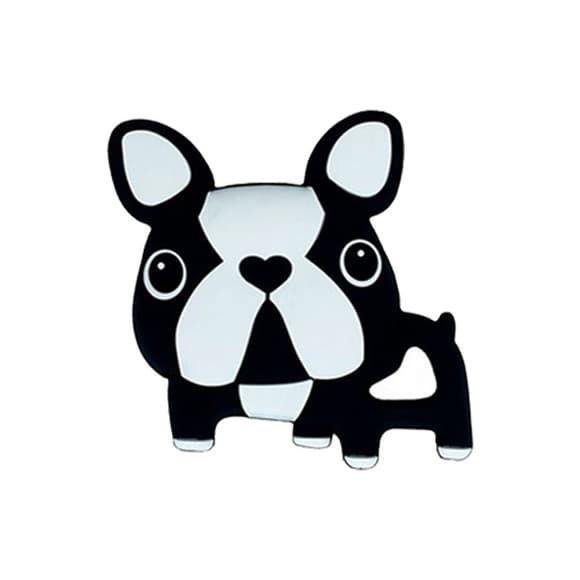 Силиконовый прорезыватель "Бульдожка" MGZ-0414(Black) черный, 8х1х8 см