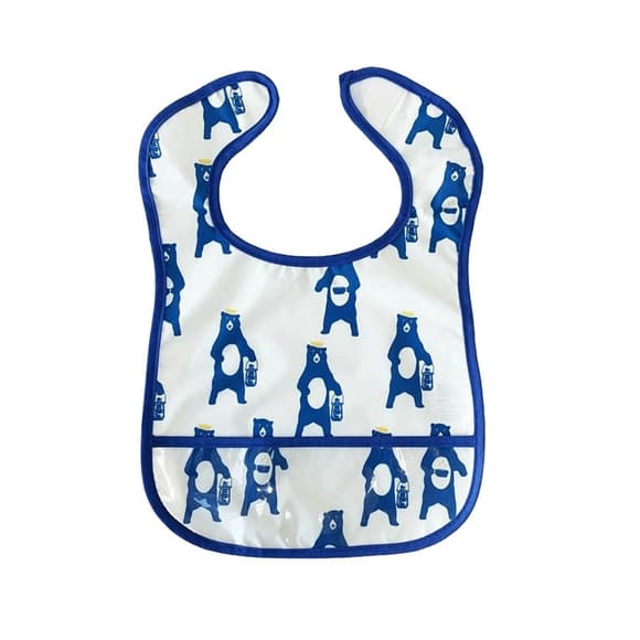 Дитячий слинявчик клейончатий MGZ-0601(Blue) на липучці 