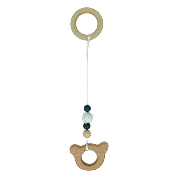 Детский деревянный грызунок "Мишка" MGZ-0410-2 с подвеской
