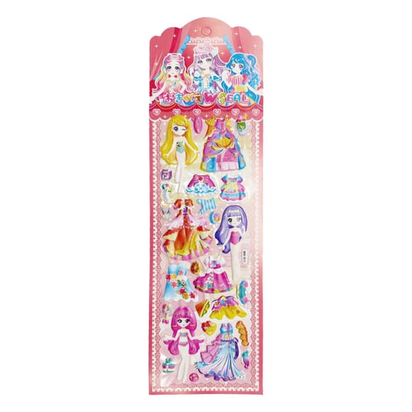Дитячий набір наліпок 992327-2 для дівчат, ПВХ, 33х10 см
