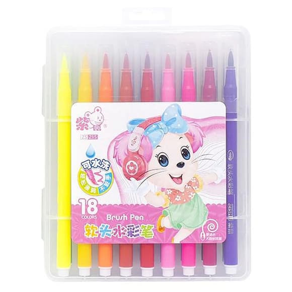 Де тский набор фломастеров 215-18(Pink) 18 цветов