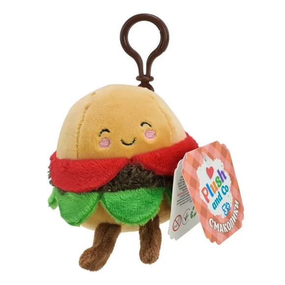 Мягкая игрушка-брелок "Гамбургер" Plush and Co PLC25084, 7 см