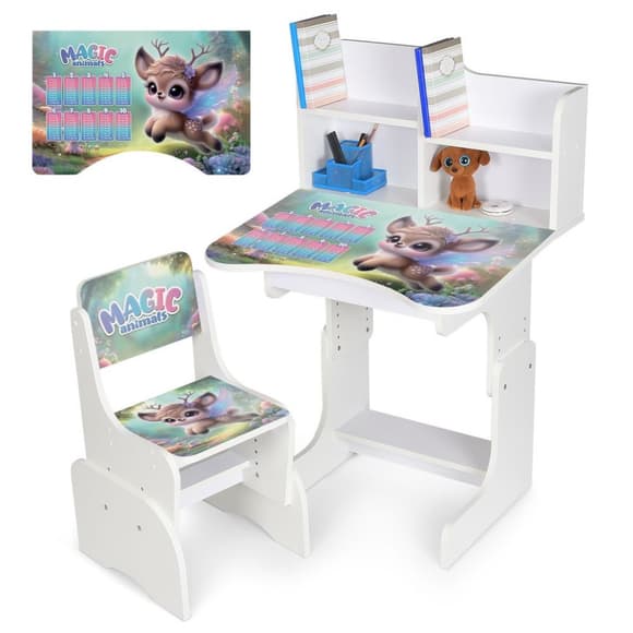 Дитяча парта N 2071-27-1 висота 3 п оложення, зі стільчиком