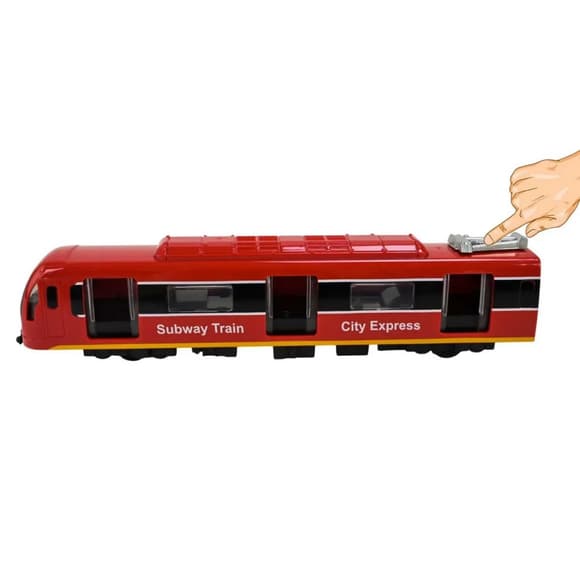 Детский игровой поезд 731-27K(Red) красный, светится, 23х4х5 см