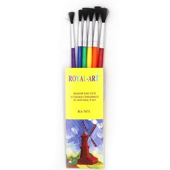 Набор художественных кистей RA-7671(DSCN1916) в наборе 6 штук